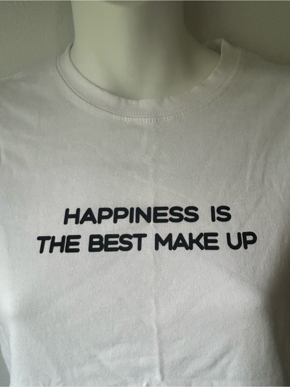 ⚡️2 for $38 NWOT White Graphic Tee with Black Slogan